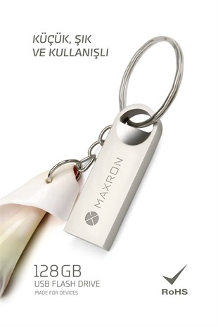 128 GB Flash Bellek Metal Gövde Ömür Boyu Garantili Güvenli Usb Bellek Data Traveler