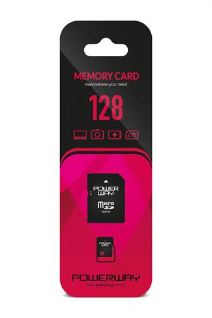 Powerway 128 GB Micro SD Hafıza Kartı Class 10 Adaptör Dahil