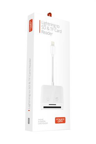 Powerway AC07 Lightning to SD Kart Okuyucu Adaptör MicroSD Hafıza Kart Okuyucu Adaptör