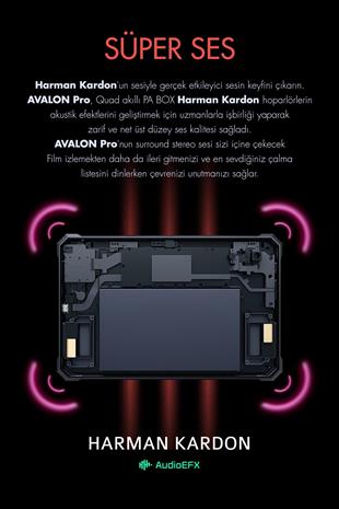 Vorcom Avalon 256 GB Hafıza 8 GB Ram 10.36 Inc FHD 22.000 mAh Pil Harman Kardon Profesyonel Oyuncu Tableti