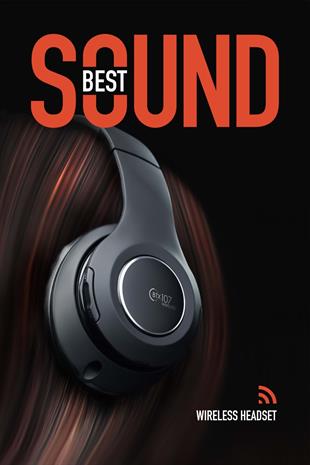 Powerway BTX107 Siyah Kulak Üstü Bluetooth Kulaklık iOS & Android Uyumlu