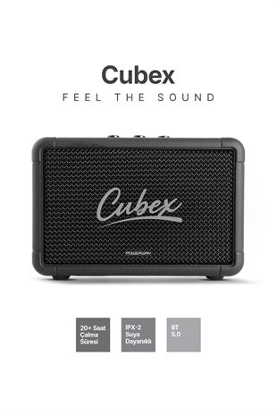 Cubex Bluetooth Hoparlör 40W Güçlü Ses, IPX2 Suya Dayanıklı, 20 Saat Çalma Süresi