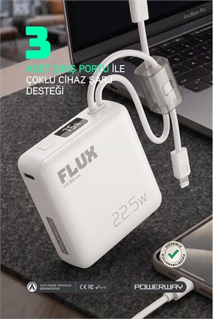 FLUX 10000 AMPER PD 22.5W (BEYAZ)