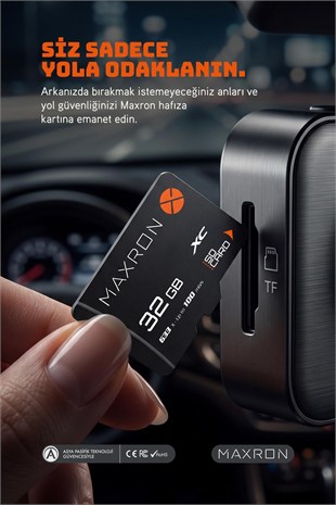 Maxron 32 GB Hafıza Kartı Adaptör Dahil Up To 100 Mb/s