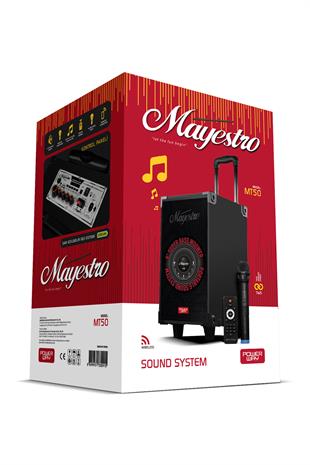 MT50 Şarjlı Mikrofonlu Hoparlör Karaoke Sistemi Taşınabilir Amfi Büyük Bluetooth Hoparlör