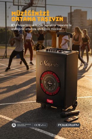 MT50 Şarjlı Mikrofonlu Hoparlör Karaoke Sistemi Taşınabilir Amfi Büyük Bluetooth Hoparlör