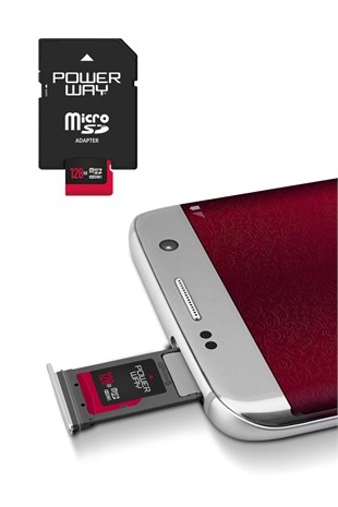 Powerway 128 GB Micro SD Hafıza Kartı Class 10 Adaptör Dahil