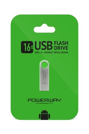 Powerway 16 GB Metal Usb Flash Bellek Usb 2.0 Data Traveler