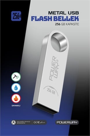 Powerway 256 GB Metal Usb Flash Bellek Usb 2.0 Data Traveler