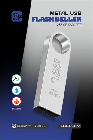 Powerway 256 GB Metal Usb Flash Bellek Usb 2.0 Data Traveler