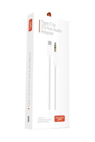 Powerway AC06 Type-C to 3.5mm Erkek Aux Dönüştürücü Aux Çevirici