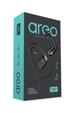 Powerway Areo Boyun Bantlı HD Ses Dokunmatik Profesyonel Bluetooth Kulaklık 6 Saat Şarj Süresi