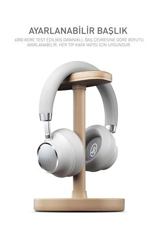 Powerway Aria Kulak Üstü Bluetooth Kulaklık Gümüş Kablosuz Ayarlanabilir Aktif Gürültü Önleyici