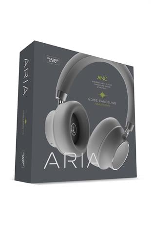 Powerway Aria Kulak Üstü Bluetooth Kulaklık Gümüş Kablosuz Ayarlanabilir Aktif Gürültü Önleyici