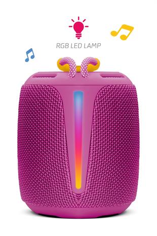 Powerway Bold Eflatun Taşınabilir Ses Bombası Kablosuz Bluetooth Hoparlör Speaker Yüksek Sesli TWS