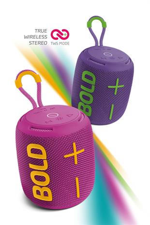 Powerway Bold Eflatun Taşınabilir Ses Bombası Kablosuz Bluetooth Hoparlör Speaker Yüksek Sesli TWS