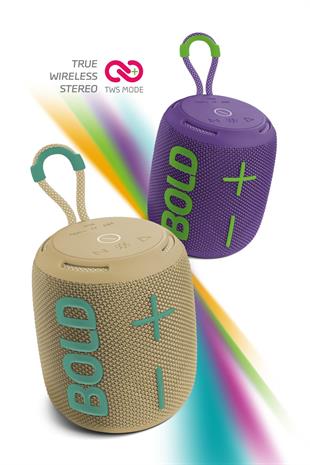 Powerway Bold Kahverengi Taşınabilir Ses Bombası Kablosuz Bluetooth Hoparlör Speaker Yüksek Sesli