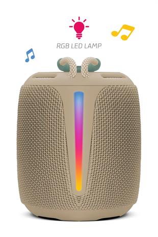 Powerway Bold Kahverengi Taşınabilir Ses Bombası Kablosuz Bluetooth Hoparlör Speaker Yüksek Sesli