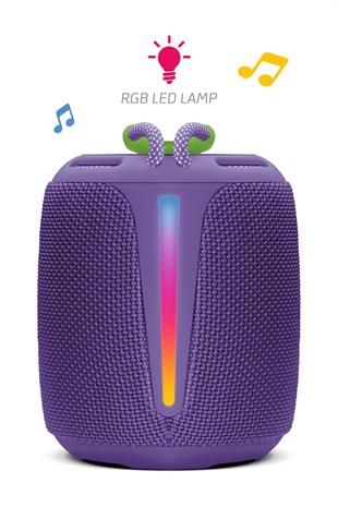 Powerway Bold Mor Taşınabilir Ses Bombası Kablosuz Bluetooth Hoparlör Speaker Yüksek Sesli TWS