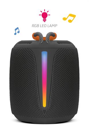 Powerway Bold Siyah Taşınabilir Ses Bombası Kablosuz Bluetooth Hoparlör Speaker Yüksek Sesli TWS