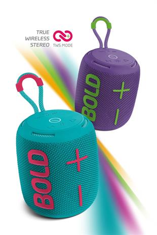 Powerway Bold Turkuaz Taşınabilir Ses Bombası Kablosuz Bluetooth Hoparlör Speaker Yüksek Sesli TWS