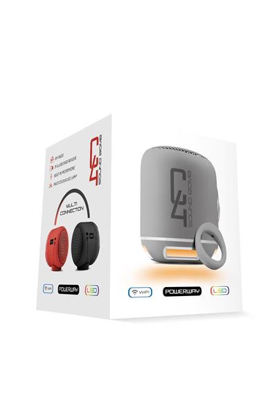 Powerway C4 Gümüş Bluetooth Hoparlör Sese Duyarlı Led Işık