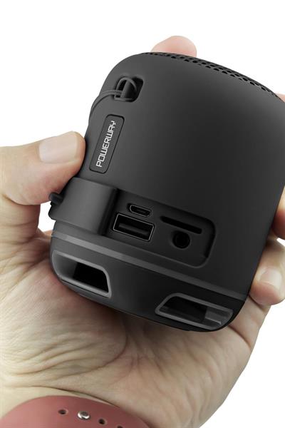 Powerway C4 Siyah Bluetooth Hoparlör Sese Duyarlı Led Işık