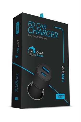 Powerway CC34 Araç İçi Çakmaklık Hızlı Şarj Cihazı 30W PD QC 3.0 Type-C - Usb