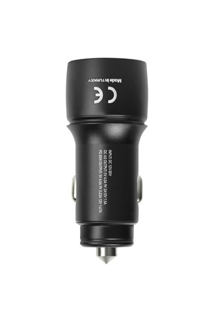 Powerway CC40 PD40W Hızlı Şarj Usb-A ve Type-C Girişli Araç Içi Çakmaklık Şarj Adaptörü