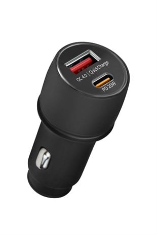 Powerway CC40 PD40W Hızlı Şarj Usb-A ve Type-C Girişli Araç Içi Çakmaklık Şarj Adaptörü