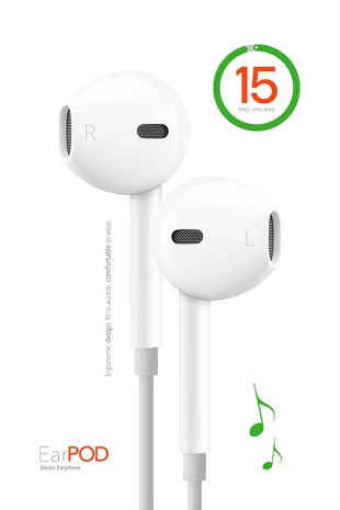 Powerway EardPod iPhone 15 Type-C Kulaklık Usb-C Tüm Cihazlar İle Uyumlu