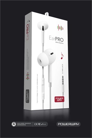 Powerway EarPro Yüksek Çözünürlüklü Ses Ve Mikrofonlu Kulak İçi Kulaklık