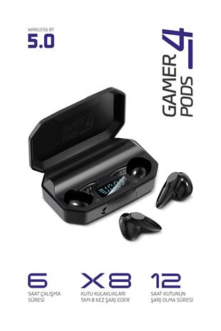 Powerway GamerPods 4 Bluetooth Kulaklık Powerbank Özellikli 2600 mAh