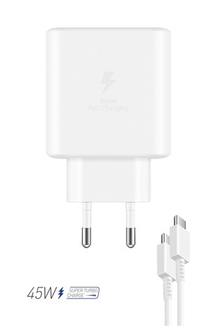 Powerway PD 45W Type-C QC 3.0 Süper Hızlı Şarj Aleti Seti S45S Adaptör ve Kablo