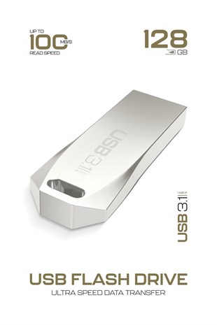 Powerway Premium 128GB USB 3.1 Metal Gövde Ultra Hızlı Flash Bellek Data Traveler