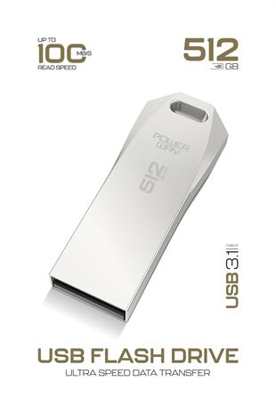 Powerway Premium 512 GB USB 3.1 Metal Gövde Ultra Hızlı Flash Bellek Data Traveler