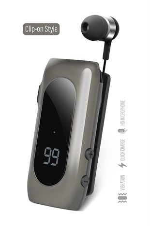 Powerway ProSet Mikrofonlu Yaka Askılı Şarj Göstergeli Makaralı Bluetooth Kulaklık