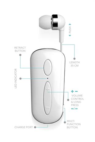 Powerway Pureset 10 Saat Konuşma Süresi Makaralı Bluetooth Kulaklık