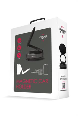 Powerway TT77 Yüksek Kaliteli Manyetik Araç İçi Telefon Tutucu Katlanabilir 360 Derece Açı