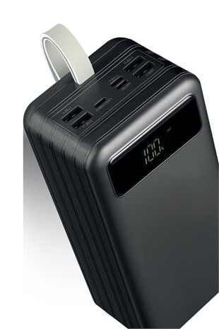 Powerway TX60 Siyah 60.000 mAh Çoklu Çıkış Dijital Göstergeli Ekstra Kablolu Powerbank