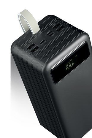 Powerway TX80 Siyah 80.000 mAh Çoklu Çıkış Dijital Göstergeli Ekstra Kablolu Powerbank
