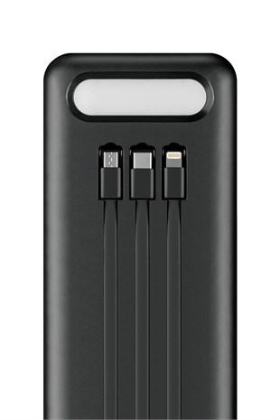 Powerway TX80 Siyah 80.000 mAh Çoklu Çıkış Dijital Göstergeli Ekstra Kablolu Powerbank