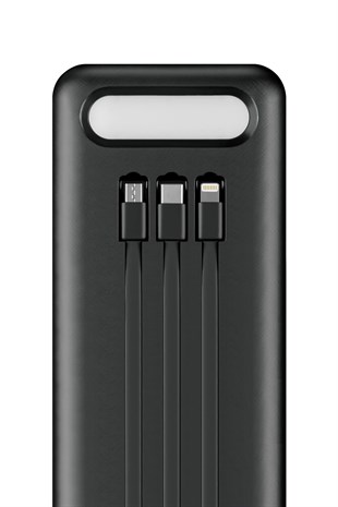 Powerway TX80 Siyah 80.000 mAh Çoklu Çıkış Dijital Göstergeli Ekstra Kablolu Powerbank
