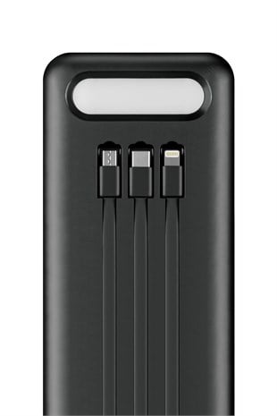 Powerway TX80 Siyah 80.000 mAh Çoklu Çıkış Dijital Göstergeli Ekstra Kablolu Powerbank