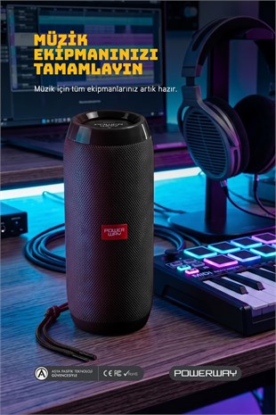 Powerway WRX01 Siyah SD Kart Aux Usb Girişli Kablosuz FM Radyo Bluetooh Hoparlör