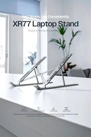 Powerway XR77 Alüminyum Ayarlı Katlanabilir Laptop Macbook Uyumlu Notebook Yükseltici Tutucu Stand