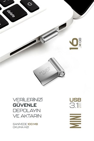 Premium 16 GB Mini USB 3.1 Metal Gövde Ultra Hızlı Flash Bellek Data Traveler