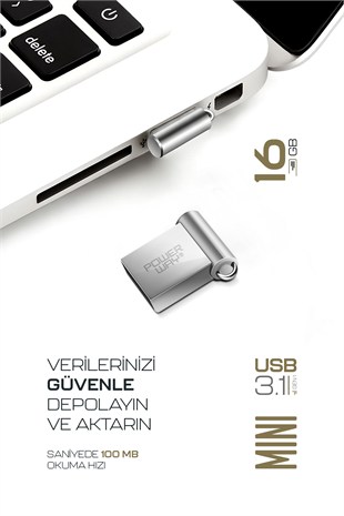 Premium 16 GB Mini USB 3.1 Metal Gövde Ultra Hızlı Flash Bellek Data Traveler