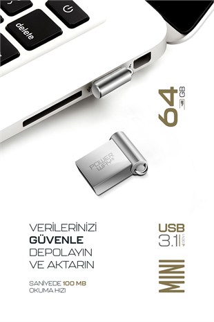 Premium 64 GB Mini USB 3.1 Metal Gövde Ultra Hızlı Flash Bellek Data Traveler