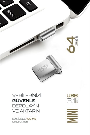 Premium 64 GB Mini USB 3.1 Metal Gövde Ultra Hızlı Flash Bellek Data Traveler